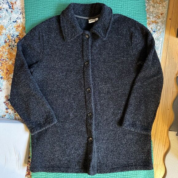 Vintage Rare San Francisco Clothing Sfcc Womens L Dark Gray Peacoat 70s 80s Warm